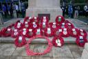 Wreaths laid at last year's Enfield Remembrance Service in Enfield Town