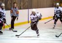 Haringey Huskies forward Stephen Woodford in action at Alexandra Palace