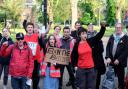 The number of council tax debts passed on to bailiffs by Haringey Council has increased for a third year in a row. Pictured: ACORN members protest outside Tottenham Town Hall last year