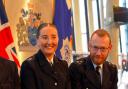 PC Tigwell (left) and PC Okamback (right) receiving award