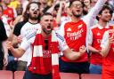 Arsenal fans celebrate