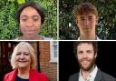 Camden Square candidates, clockwise from top right: Esmeralda Akpoke, James Dicker, Alex Matthews and Tricia Leman