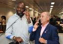 Ledley King and Ossie Ardiles turn traders for a day at Canary Wharf