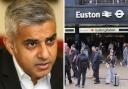 London Mayor Sadiq Khan will say it is "looking increasingly positive" that HS2 will come to Euston. Photos: Newsquest/PA