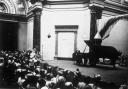 Dame Myra Hess gives one of her famous wartime concerts at The National Gallery