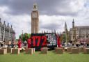 Shelter stage a protest in Parliament Square to highlight the number of people served with a Section 21 eviction notice each day (Image: PA)