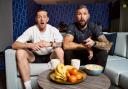 Jordan Pickford and Tony Bellew on Celebrity Gogglebox (Channel 4/PA)