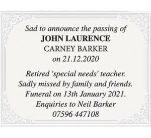 John Laurence Carney Barker