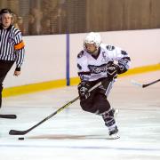 Haringey Huskies forward Stephen Woodford in action at Alexandra Palace