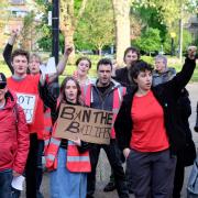 The number of council tax debts passed on to bailiffs by Haringey Council has increased for a third year in a row. Pictured: ACORN members protest outside Tottenham Town Hall last year