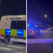 Police were spotted in Long Lane, Finchley, yesterday evening (August 20)