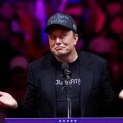 Elon Musk speaking at Donald Trump’s campaign rally at Madison Square Garden on Sunday (Evan Vucci/AP)