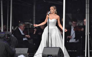 Katherine Jenkins onstage at BST Hyde Park