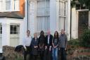 Cllr Julia Ogiehor with neighbours outside the house in Woodland Gardens, Muswell Hill. Picture: Haringey Liberal Democrats