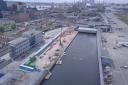 A terminal under construction at King George V Dock. Picture: City Airport.