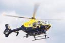 The police helicopter was seen over parts of Suffolk last night