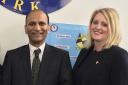 Cllr Ketan Sheth with Preston Park’s executive headteacher Georgina Nutton