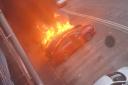 A car caught fire in Newmarket