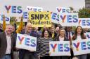 John Swinney pictured at a Scottish independence event in Glasgow last week