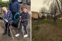 Some parents and children took part in a litter picking day at Hazel Road Open Space earlier this year