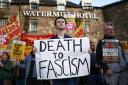 Stand Up to Racism campaigners protest in Paisley, Renfrewshire earlier this year