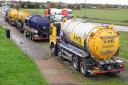 Tankers in Victoria Road, Shoreham, after a sewer burst