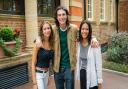 UCS Hampstead students Amelia Shaw, Amiran Antadze and Anjali Cheung