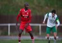 Marvin Morgan of Hornchurch in action against Bognor Regis Town