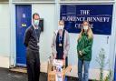 Head of culture at Homerton Matt Asbrey, people experience lead Margaret Bingham-Crisp and Hackney Foodbank warehouse supervisor Liz Porter