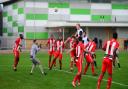 Clapton in action against White Ensign in the Essex Senior League