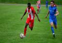 Clapton in action against AFC Dunstable in the FA Cup