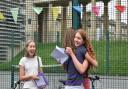 GCSE students celebrate at Clapton Girls' Academy.