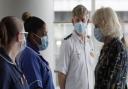 The Duchess of Cornwall met staff including specialist nurse Giselle Padmore-Payne (second left) during a visit to the Whittington Hospital in May