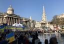 Georgia Gould, leader of Camden Council, addressed thousands in Trafalgar Square during a solidarity vigil and march