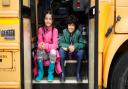 Alessandra & Santiago, children of one of the Zen Project instructors, aboard the bus at the Bigfoot festival in the summer of 2021