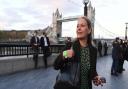 The Green Party's Sian Berry outside City Hall