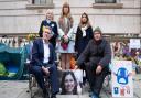 Labour leader Keir Starmer (front row left); Hampstead MP Tulip Siddiq (back right); Labour deputy leader Angela Rayner (back centre); Richard Ratcliffe, (front row right) and his mother, Barbara (back left)