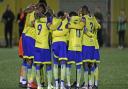 Haringey Borough players huddle