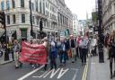 Hornsey Pensioners Action Group  marching against TV licence fees for over 75s in 2019