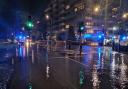 Primrose Hill under water after a water main broke. Picture: Camden Police