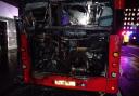 A passenger treated for smoke inhalation after double decker's engine catches fire