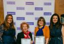 Co-chairs of Jewish Care Women of Distinction committee Danielle Lipton and Danielle Hess with award winners Doreen Gainsford and Baroness Beeban Kidron OBE