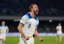 Harry Kane celebrates his 54th goal for England