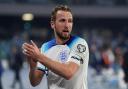 Harry Kane celebrates England's win in Italy, after becoming the national team's leading goalscorer