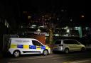 A forensic van near the scene in Mayes Road, Wood Green