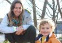 Wildwood Nature School founder Tara Royle with son Otis, 3