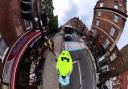 Jeremy Vine filmed the bin lorry approaching him while he was in the cycle lane