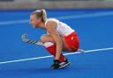 Hannah Martin celebrates scoring for England