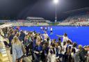 James Oates meets Hampstead & Westminster clubmates at the EuroHockey Championships.