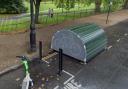 A Camden Council bike hangar in Regent's Park Road